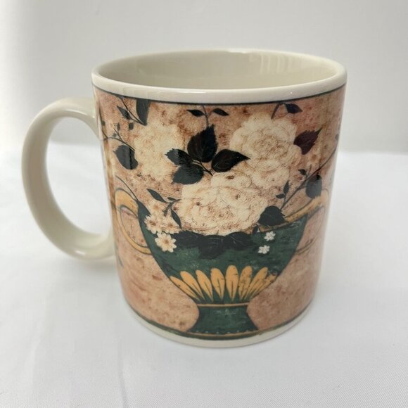 Warren Kimble White Roses Mug Sakura 1997 Dishwasher‎ & Microwave Safe Vintage - Picture 5 of 5